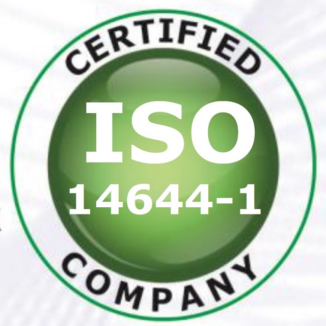 ISO 14644-1:2015:  Cleanrooms and associated controlled environments.